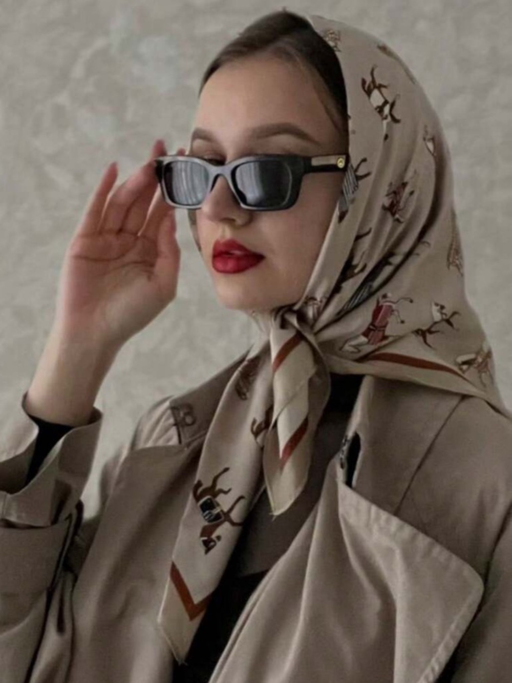 Neutral Beige Printed Scarf - Women Accessories R 499